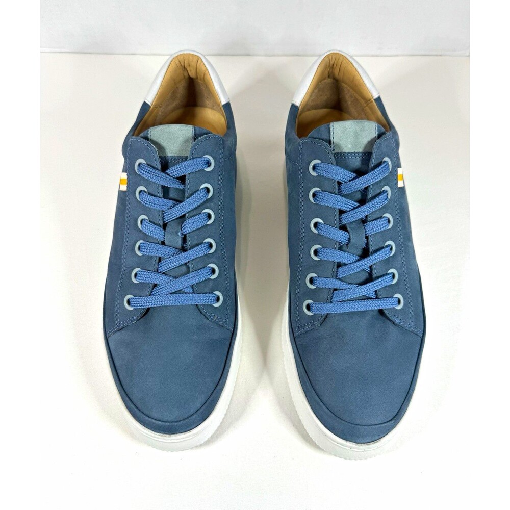 Samuel Hubbard Featherlight Laguna Sport Blue Leather Comfort Sneakers Womens 9M